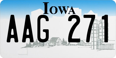 IA license plate AAG271