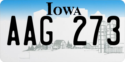 IA license plate AAG273