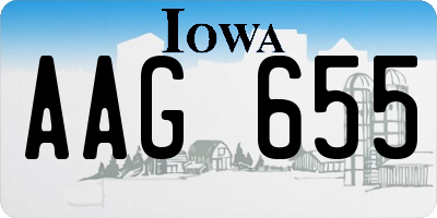 IA license plate AAG655