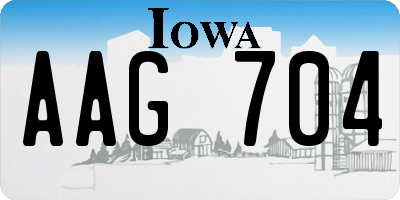 IA license plate AAG704