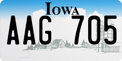 IA license plate AAG705