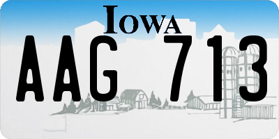IA license plate AAG713