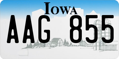 IA license plate AAG855