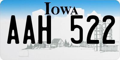 IA license plate AAH522
