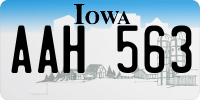 IA license plate AAH563