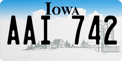 IA license plate AAI742