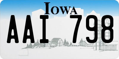 IA license plate AAI798