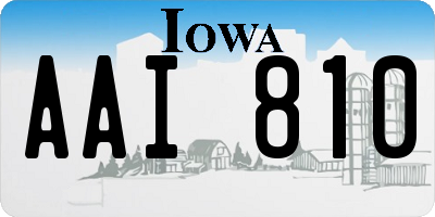 IA license plate AAI810