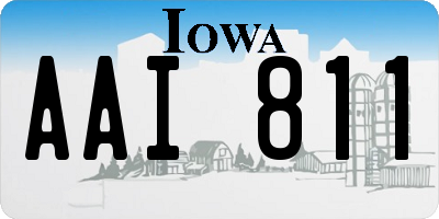 IA license plate AAI811