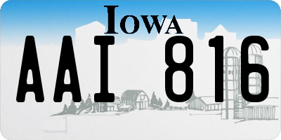 IA license plate AAI816