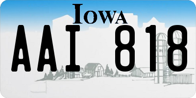 IA license plate AAI818