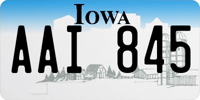IA license plate AAI845