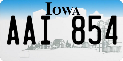 IA license plate AAI854