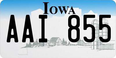 IA license plate AAI855