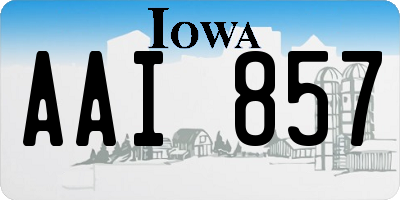 IA license plate AAI857