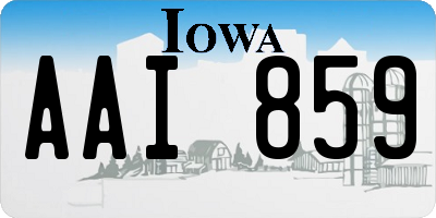 IA license plate AAI859