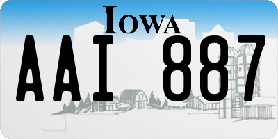 IA license plate AAI887