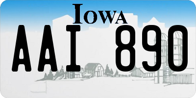 IA license plate AAI890