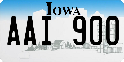IA license plate AAI900