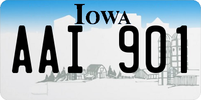 IA license plate AAI901