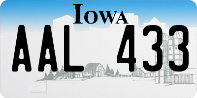 IA license plate AAL433