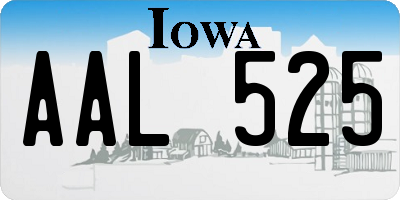 IA license plate AAL525