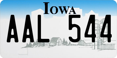 IA license plate AAL544