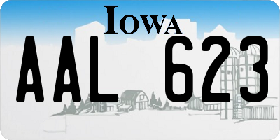 IA license plate AAL623