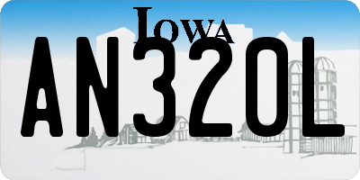 IA license plate AN320L