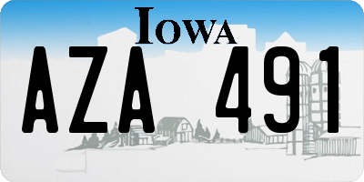 IA license plate AZA491