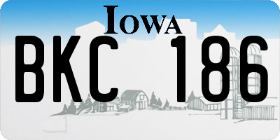 IA license plate BKC186