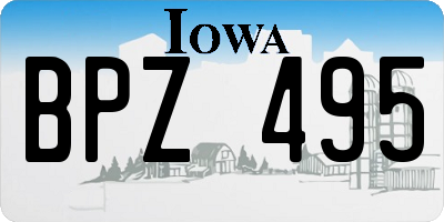IA license plate BPZ495
