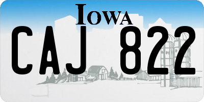 IA license plate CAJ822
