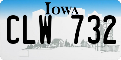 IA license plate CLW732