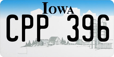 IA license plate CPP396