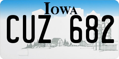 IA license plate CUZ682