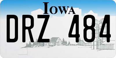 IA license plate DRZ484
