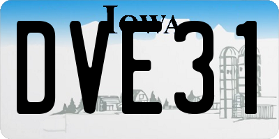 IA license plate DVE31