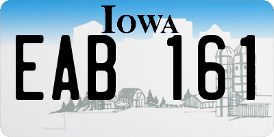 IA license plate EAB161