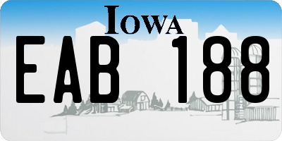 IA license plate EAB188