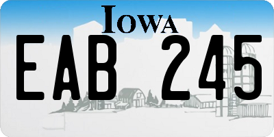 IA license plate EAB245