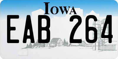 IA license plate EAB264