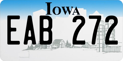 IA license plate EAB272