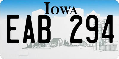 IA license plate EAB294