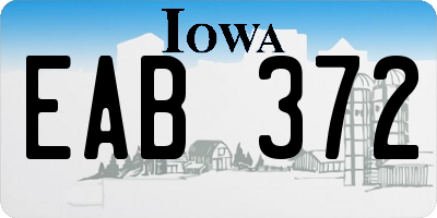 IA license plate EAB372