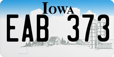 IA license plate EAB373