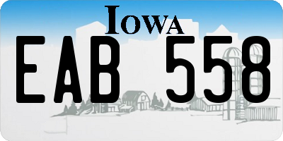 IA license plate EAB558