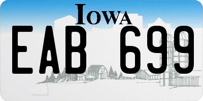 IA license plate EAB699