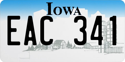 IA license plate EAC341
