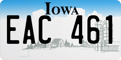 IA license plate EAC461